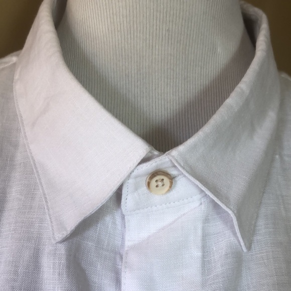 TASSO ELBA Size XXL 100% Linen Button Blouse Bird Peacock Floral LagenLook NEW - Picture 10 of 16